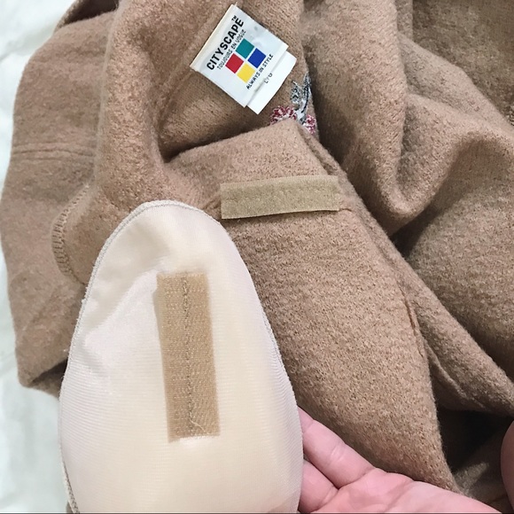 Vintage City Scape Slouchy Embroidered Wool Coat - Picture 6 of 8